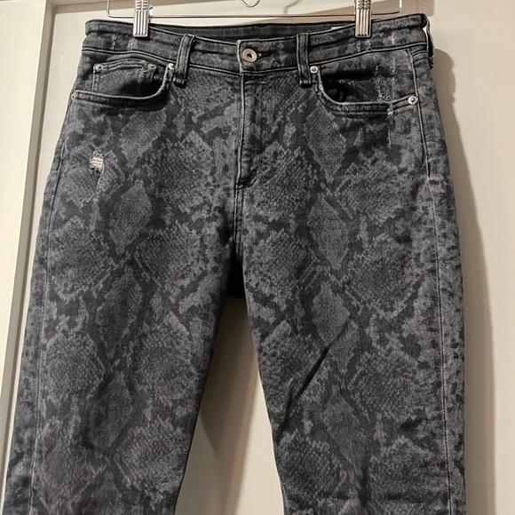 Rag and Bone Cate mid-rize skinny jeans snakeskin print jeans - Picture 2 of 5